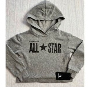CONVERSE ALL STAR GIRLS MEDIUM Size 6 (5-6 years) Gray Hoodie